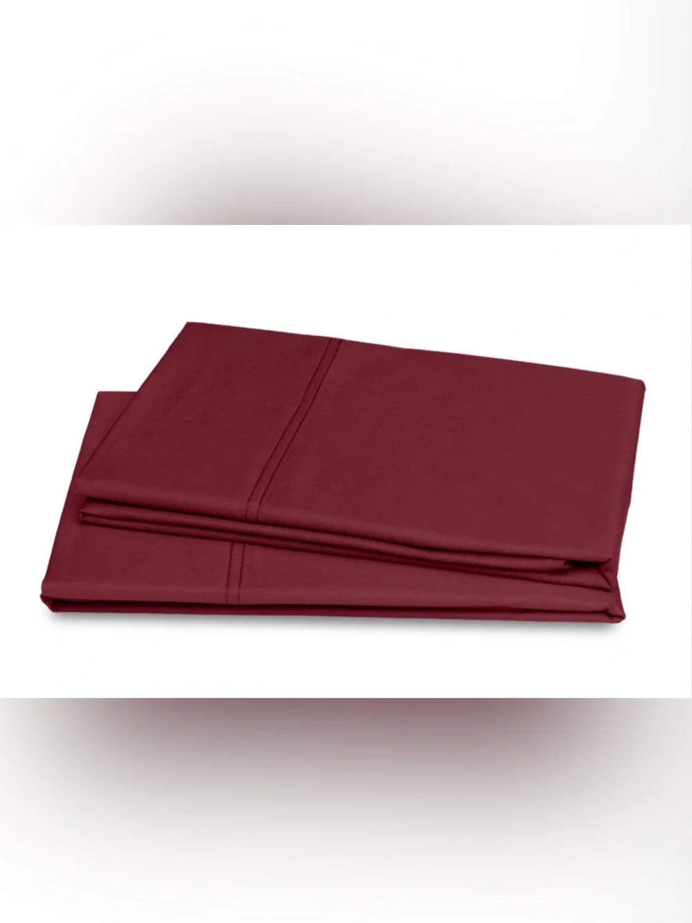 STANDARD 100% Cotton Sateen 600 Thread Count Pillowcases (2-Pack) BRICK RED